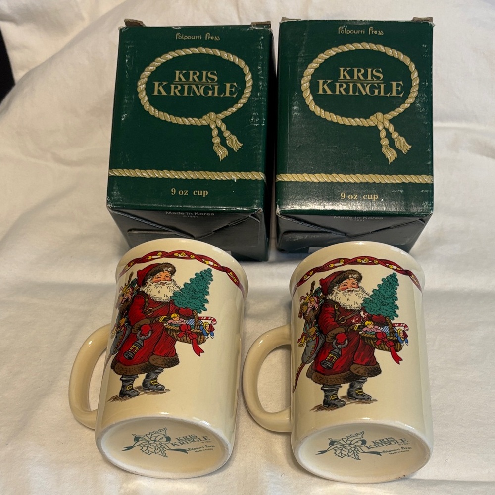 🎄🎄Kris Kringle Christmas Mugs Set